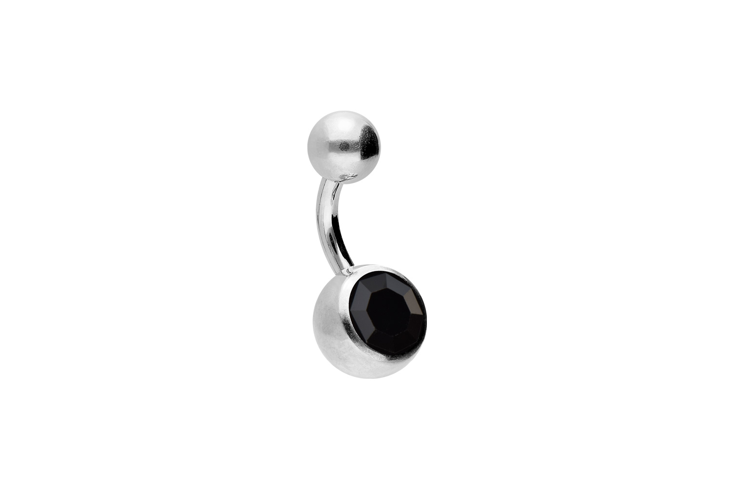 Chirurgenstahl Bananabell Piercing KRISTALL